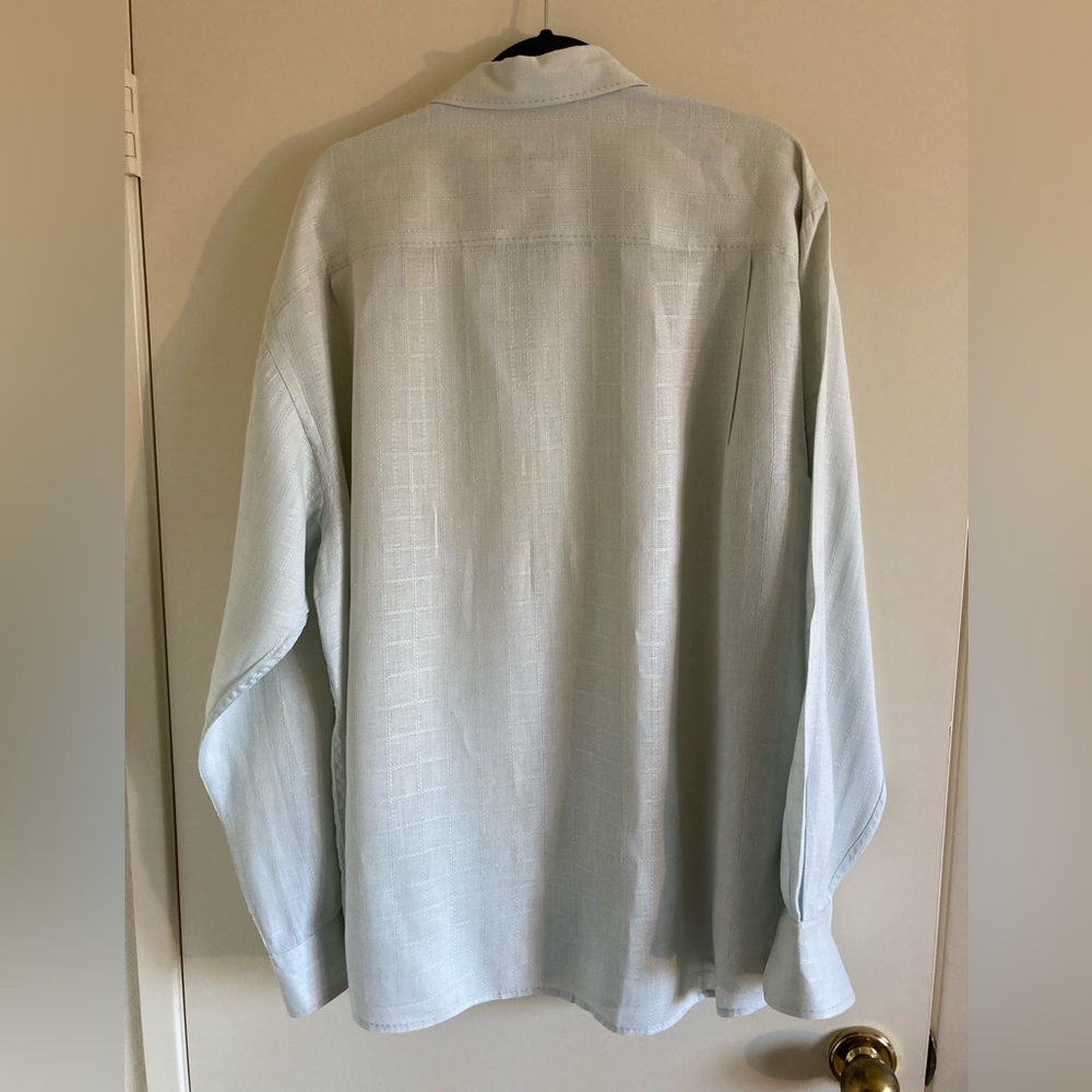 Tommy Bahama Men's XL 100% Linen Light Green Long Sleeve Button Up shirt - Picture 2 of 12